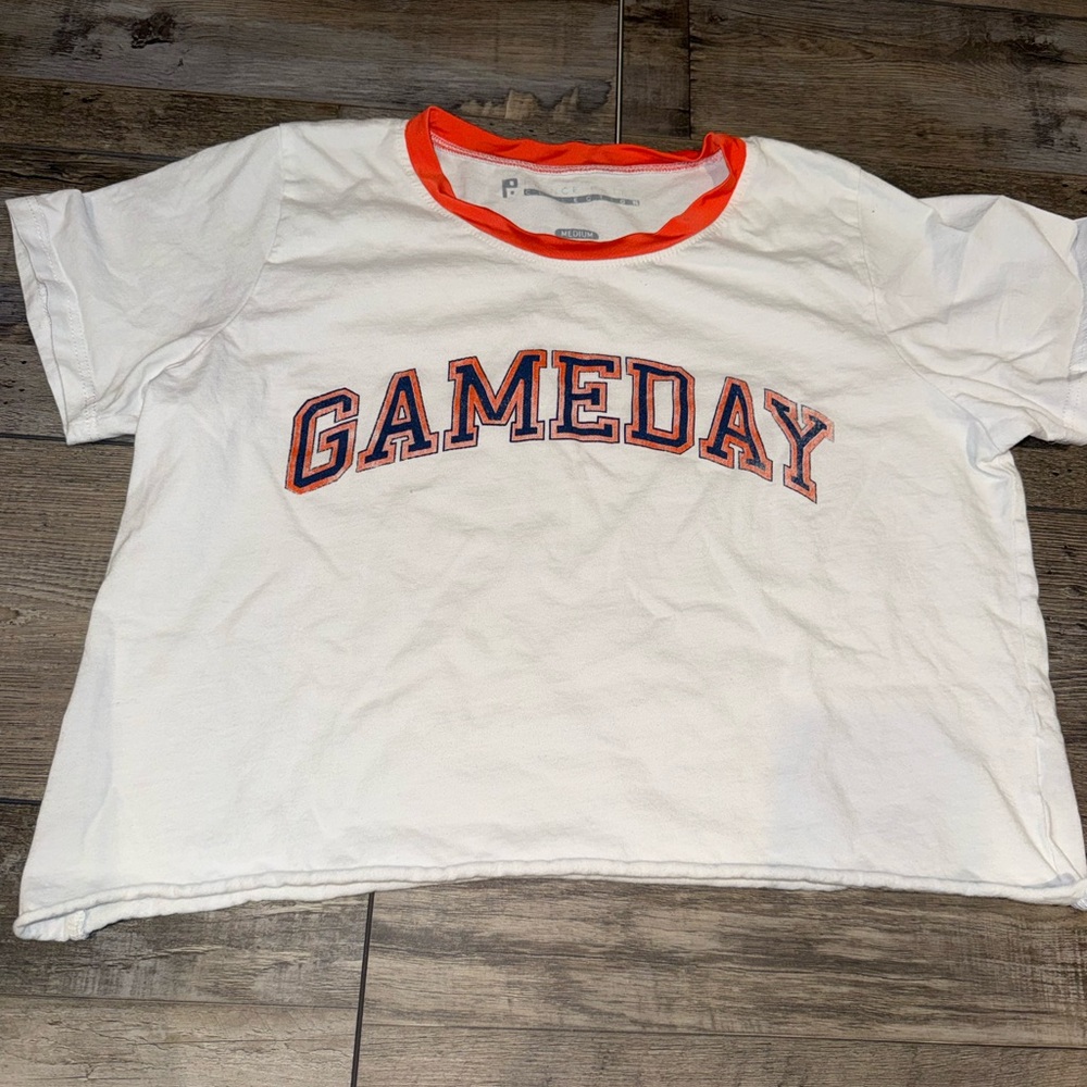 Gameday White and Orange T-Shirt Prince Peter Medium EUC